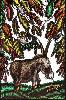  Цветная линогравюра-иллюстрация к сказке А.Милна "Винни-Пух и все, все, все..." 1975 год