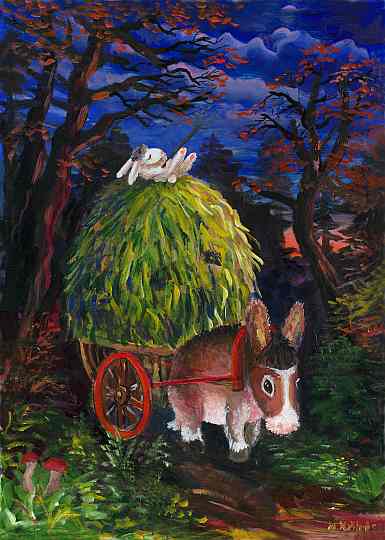 "ВОЗ СЕНА", оргалит,масло, 1999 год