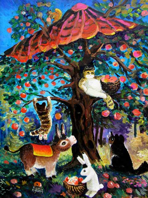 "РАЙСКОЕ ДЕРЕВО", оргалит,масло, 2000 год